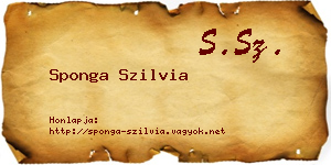 Sponga Szilvia névjegykártya
